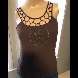 Beautiful beaded and embroidered tank top